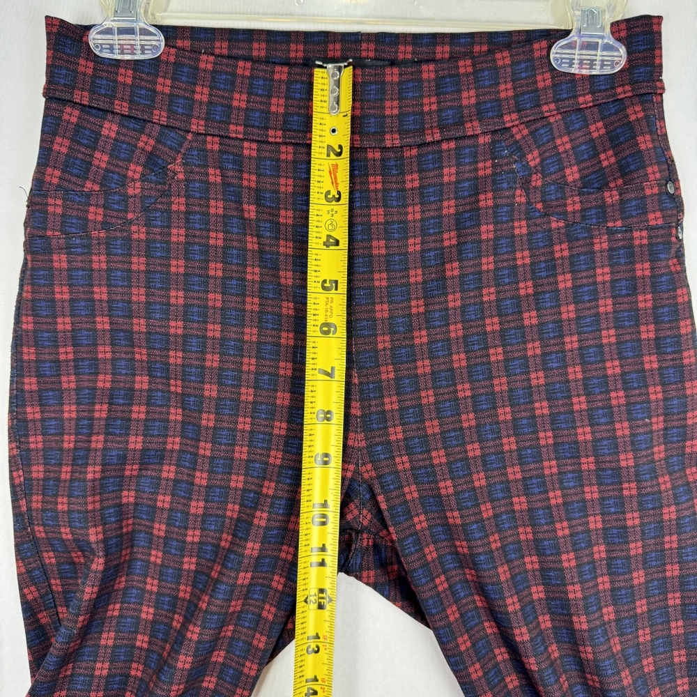 Anthropology Sanctuary Findley Plaid Red and Blue Leggings Size Small - Picture 11 of 14